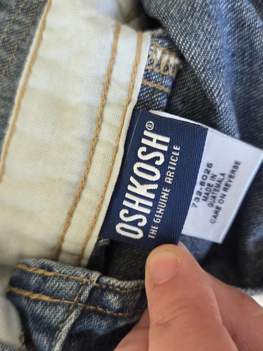 90's Vintage OshKosh B'gosh Dark Blue Denim Kids Shortall Overalls